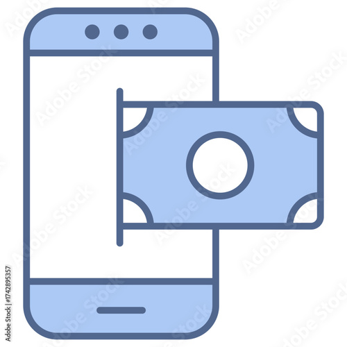 Online Payment Blue Icon