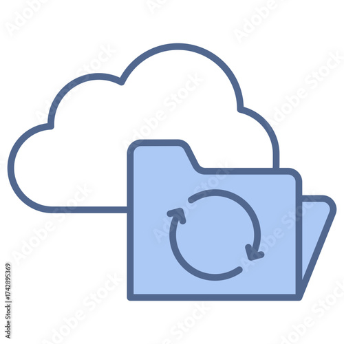 Data Recovery Blue Icon