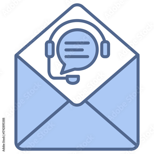 Email Support Blue Icon