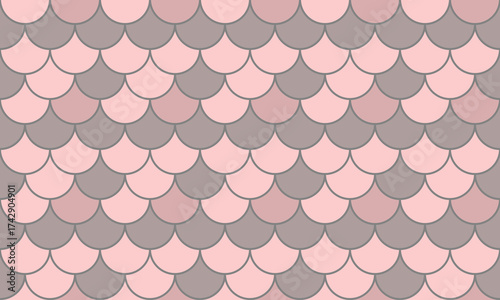 Elegant pastel pink and grey fish scale pattern.  Perfect for backgrounds, textiles, or website design.  Subtle yet stylish, this repeating design offers a sense of calm and sophistication.