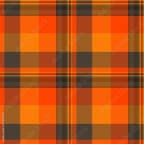 Warm, eyecatching seamless tartan pattern. Ideal for textile design, fall fashion, backgrounds, or any creative project needing a vibrant, classic feel.
