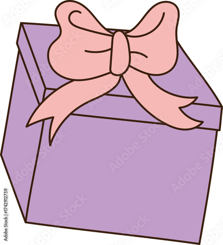 Gift Box with Ribbon and Bow