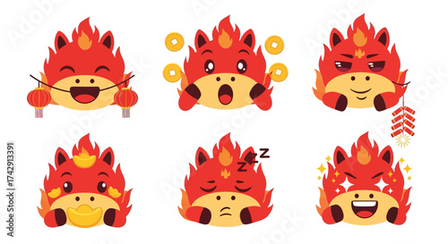 A seamless red and gold Chinese traditional pattern with circular motifs and cloud designs.