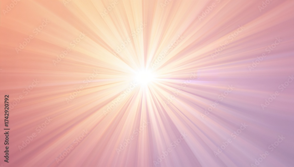 Obraz premium Radiating light rays from central point