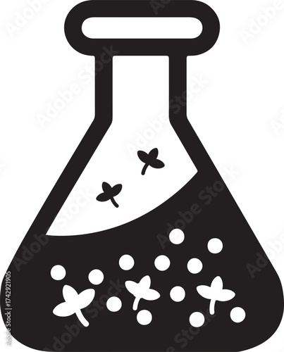 Scientific Flask with Natural Plant Ingredients