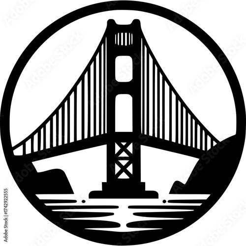 Golden Gate Bridge Vector Icon