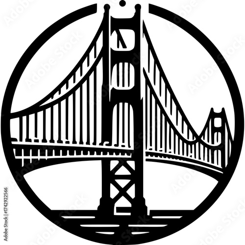 Golden Gate Bridge Vector Icon