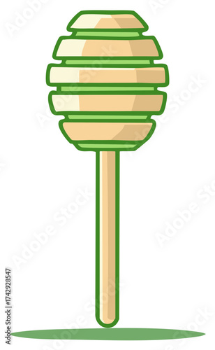 Honey Dipper Sweetness Wooden Stick for Spreading Honey on Toast Breakfast Treat