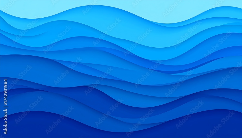 Obraz premium Abstract layered ocean waves