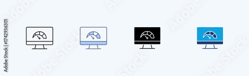 Internet Speed Outline Icon Illustration Vector