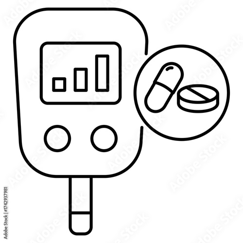 Diabetes Medication Vector Icon