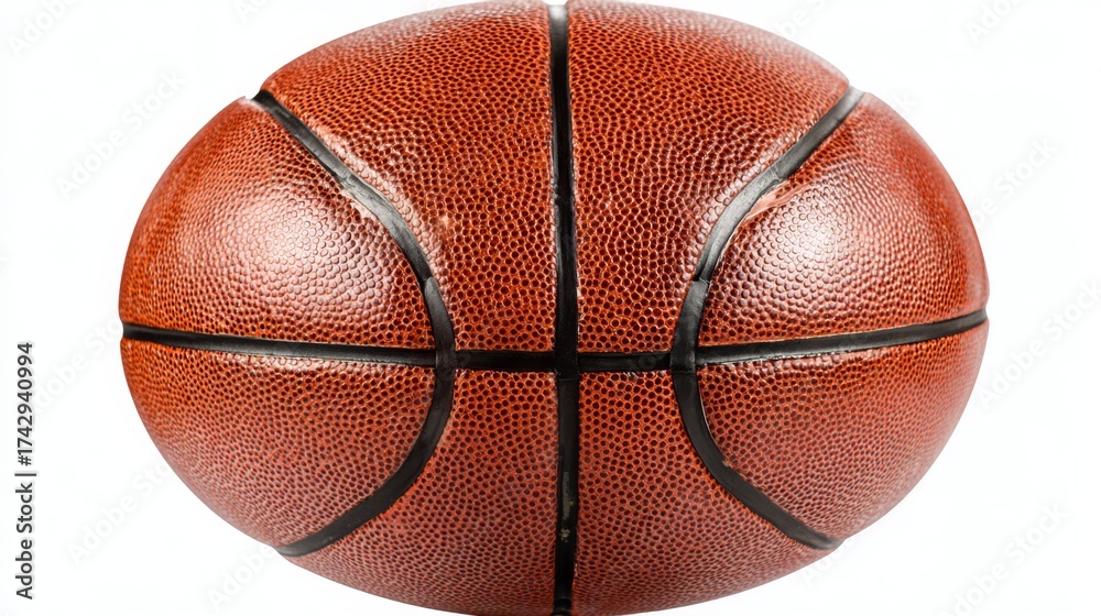 Obraz premium a basketball with a textured surface, resembling a worn in leather ball