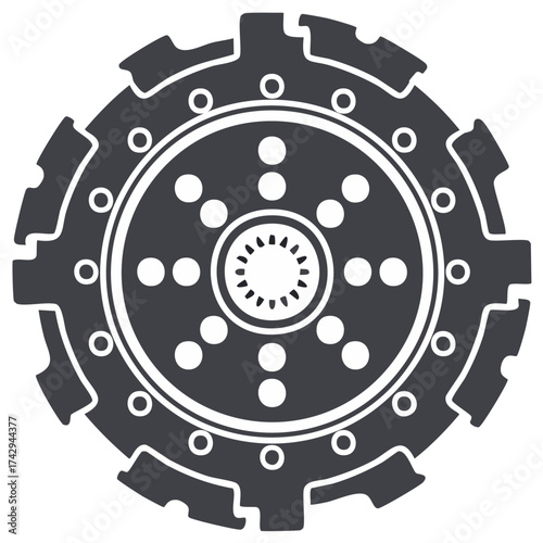 Automotive clutch plate mechanical engineering component vehicle transmission icon