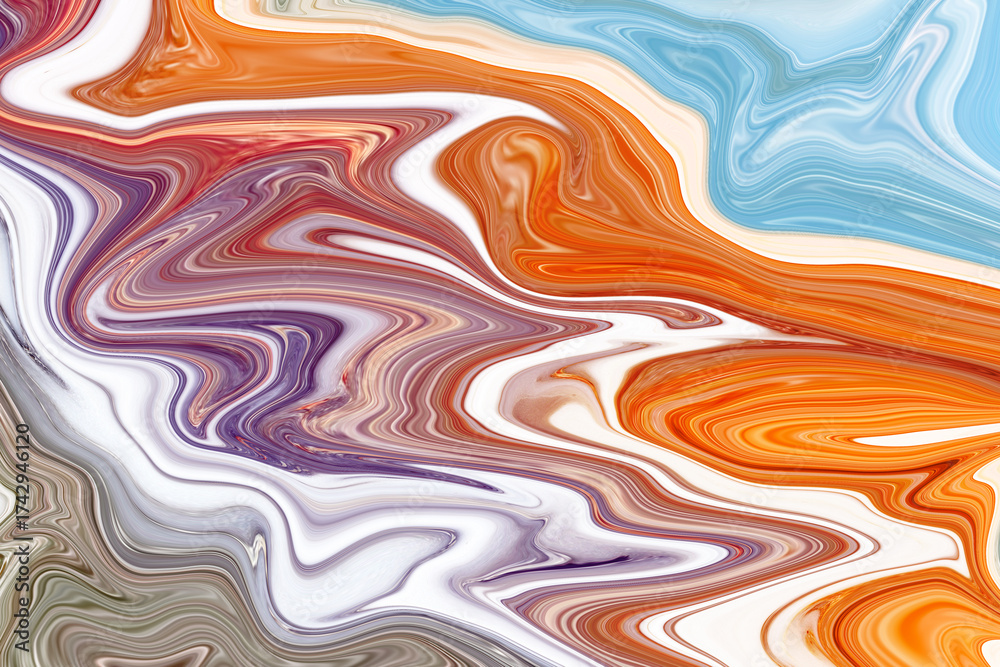 Fototapeta premium Abstract colorful marble pattern texture abstract background. Abstract marble ink background. Marble waves texture background.