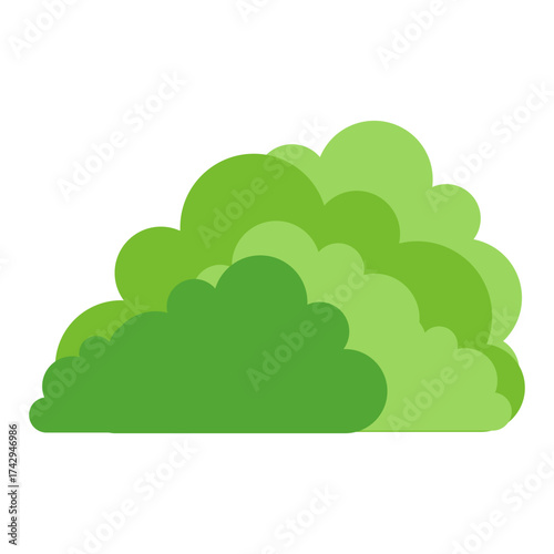 cartoon bush vector illustration
