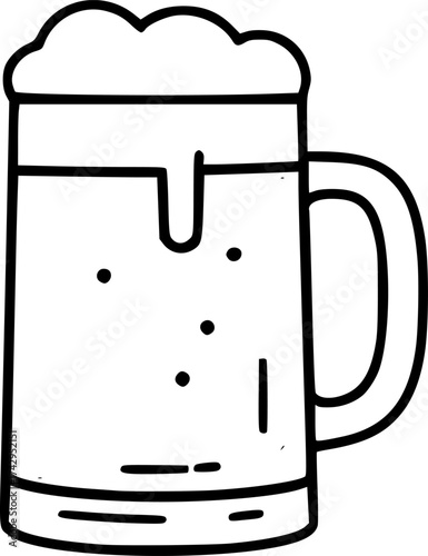 glass of beer with foam
