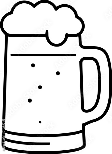 glass of beer with foam

