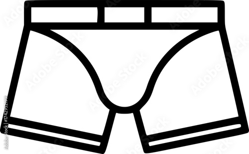 swim-boxer-line-icon flat vector
