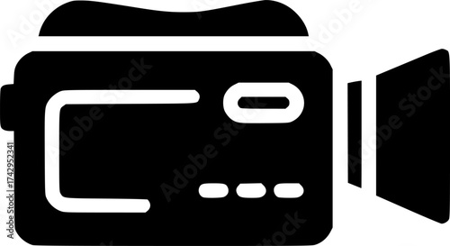 camcorder glyph vector flat icon

