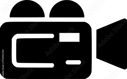 camcorder glyph vector flat icon
