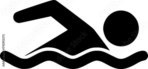 swimmer vector flat icon
