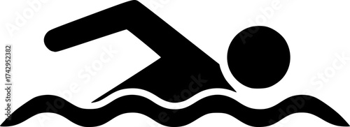swimmer vector flat icon
