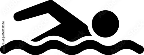 swimmer vector flat icon
