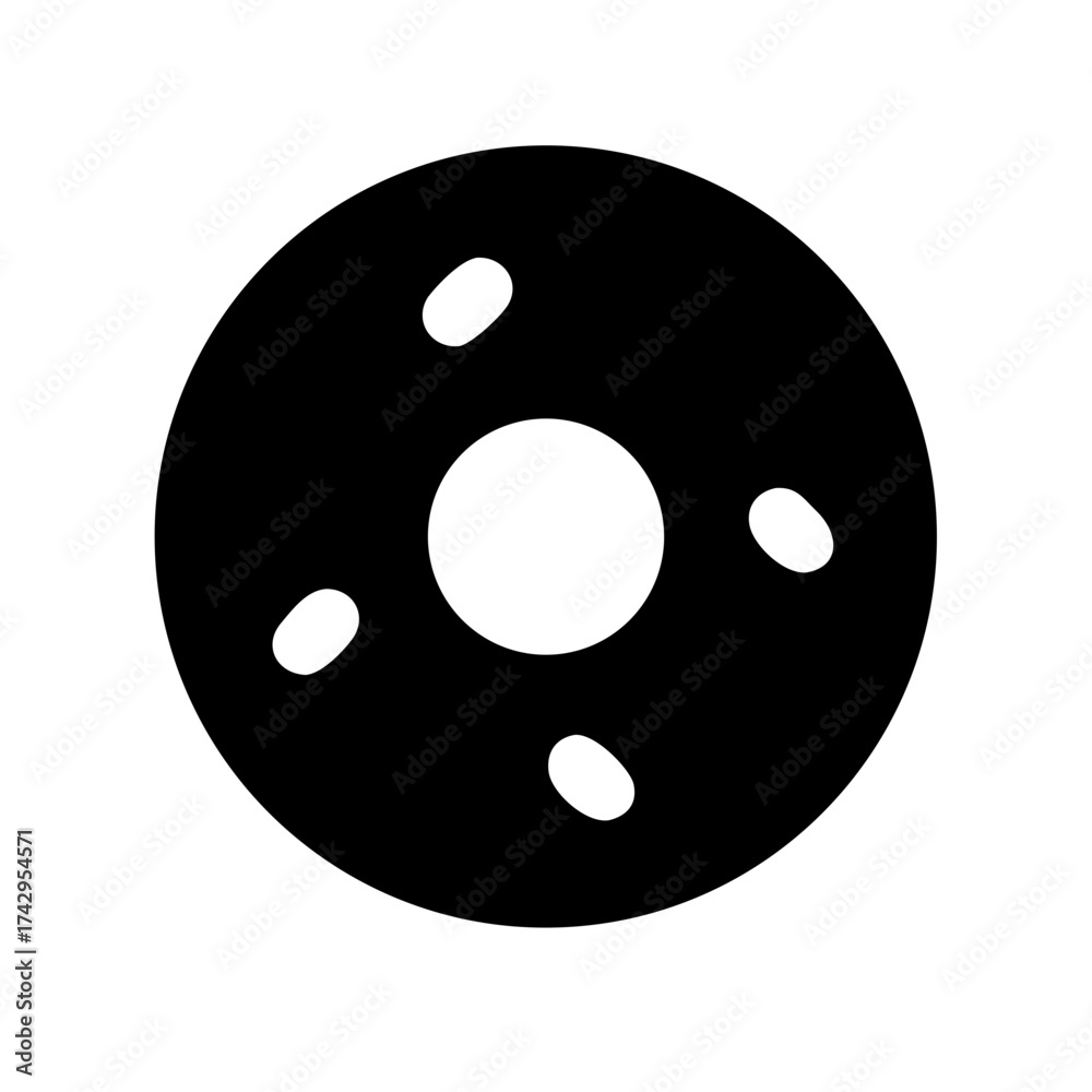 Fototapeta premium Vector art of donut icon isolated design