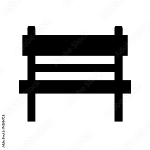 Vector art of park bench icon