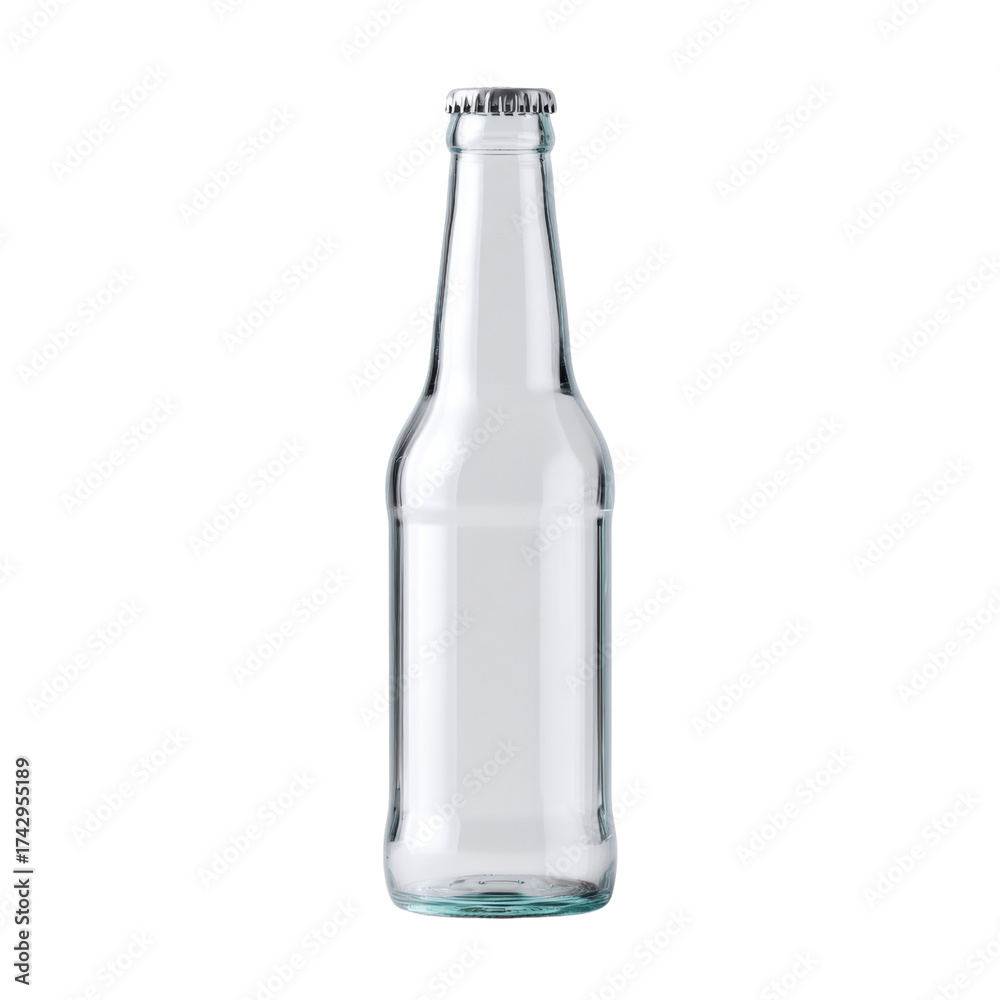 custom made wallpaper toronto digitalClear Glass Bottle with Metal Cap on a Plain Background Ideal for Beverage Mockups and Product Presentations