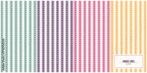 unique lines pattern with vertical colorful stripe style