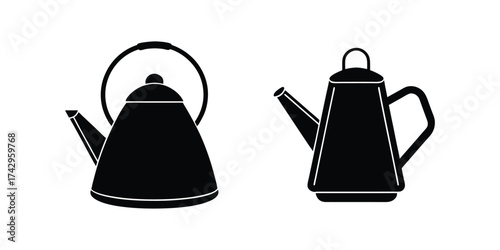 kettle silhouette icon vector illustration