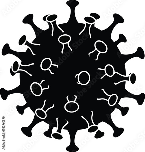 Abstract coronavirus icon vector illustration science medical virus symbol danger health pandemic concept vector