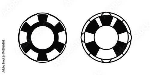 lifebuoy silhouette vector illustration