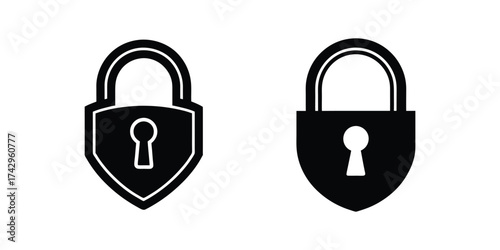 lock silhouette icon vector illustration
