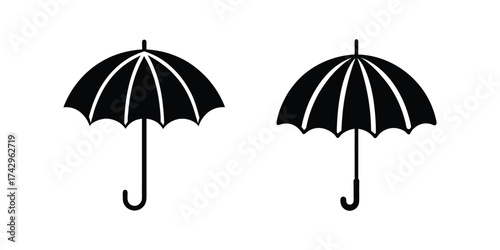 parasol silhouette icon vector illustration