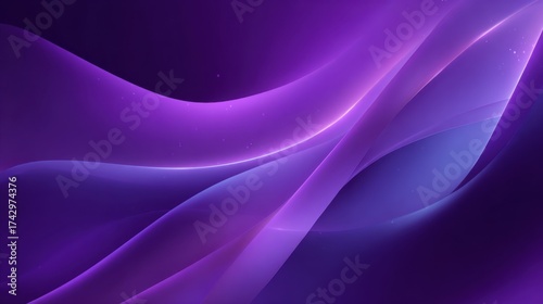 Wallpaper Mural Purple gradient waves with abstract technology curves, featuring futuristic flow elements and sleek modern design on dark background for creative projects. Torontodigital.ca