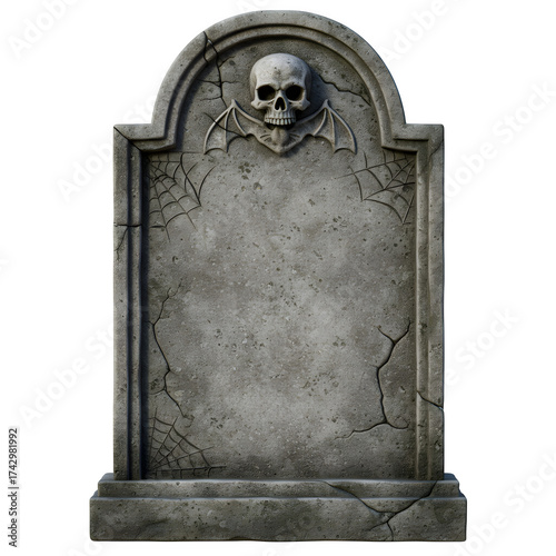 Wallpaper Mural Spooky Halloween tombstone. Perfect for spooky posters, invitations, and holiday designs. Isolated on white or transparent background. PNG format. Torontodigital.ca