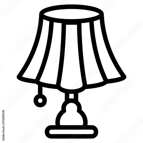 Nightstand lamp icon