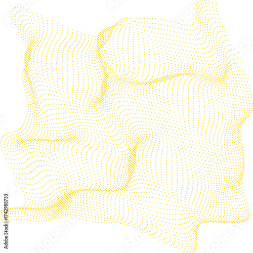 Abstract Yellow Dotted Waveform Background with Subtle Texture and Dynamic Flow