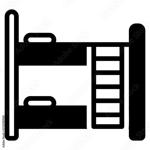 Double side bed icon