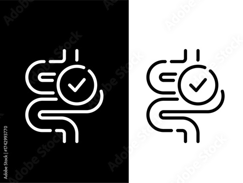 Healthy Intestines and Digestion Checkmark Icon