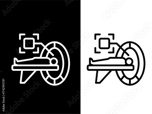 CT Scan or MRI Medical Imaging Procedure Icon