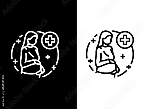 Pregnancy Health and Maternity Care Icon