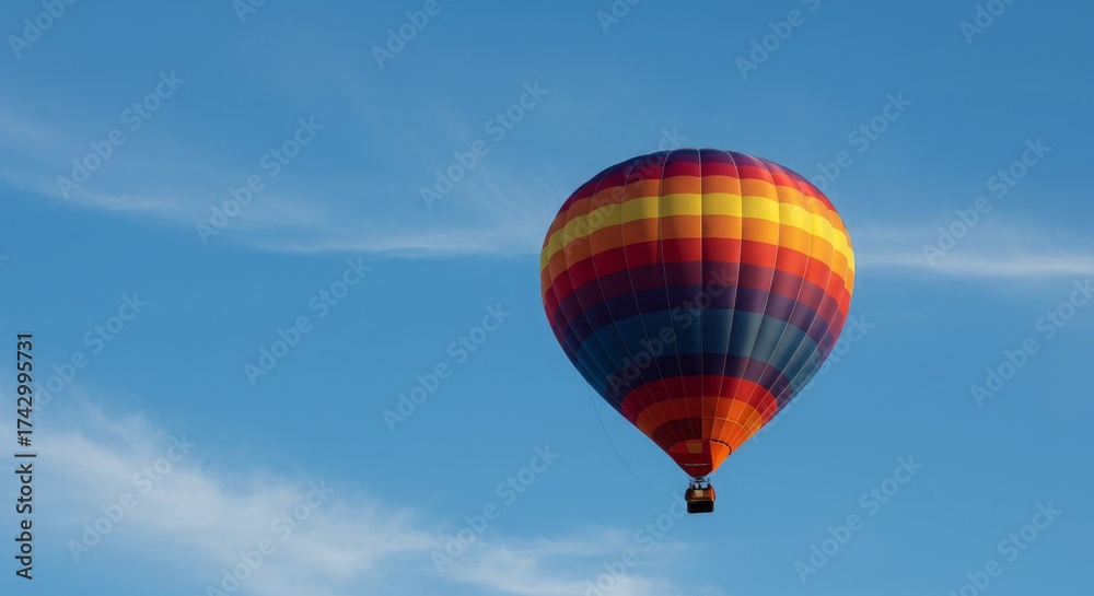 Fototapeta premium Hot air balloon in the sky. hot air balloon in flight