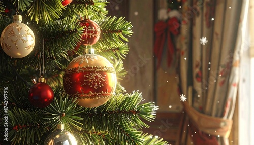 árbol de navidad, bochas navideñas, detalle noche 7
