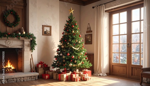 árbol de navidad, casa 5
