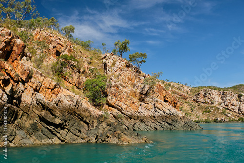 Rugged rocky hills bear the marks of erosion - Talbot Bay, WA, Australia