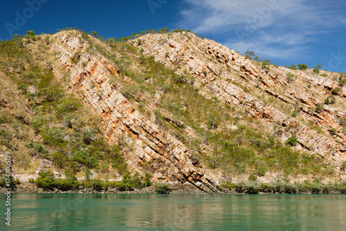 Rugged rocky hills bear the marks of erosion - Talbot Bay, WA, Australia