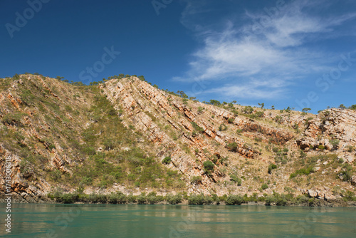 Rugged rocky hills bear the marks of erosion - Talbot Bay, WA, Australia